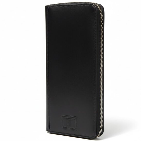 Black Hilfiger Leather Zip Wallet - Picture 1 of 3